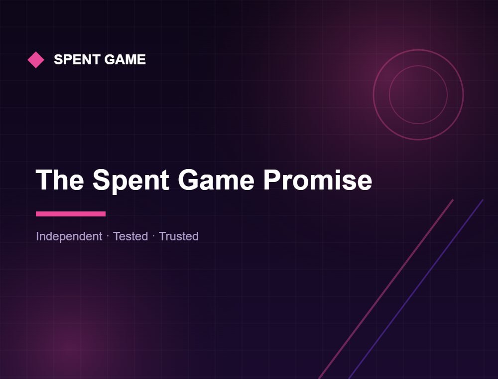 The Spent Game promise - independent, tested, trusted gaming content